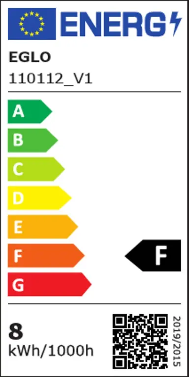 Led лампа 8w - димируема, топла светлина, eglo, e27-led-g200, 806lm, 2100k, 110112