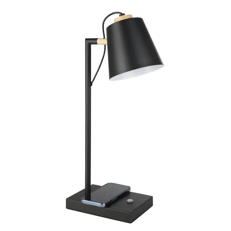 Настолна лампа lacey-qi , черен, eglo, led 5,5w, 720lm, 3000K, 900626