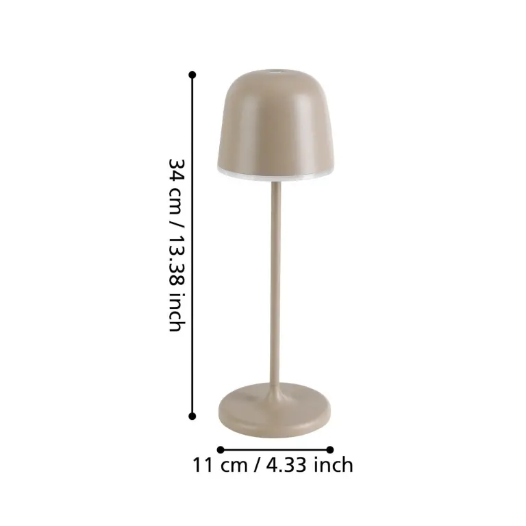 Настолна лампа mannera, кремав, eglo, led с USB 1x2,2W, 200lm, 3000K, IP54,900461