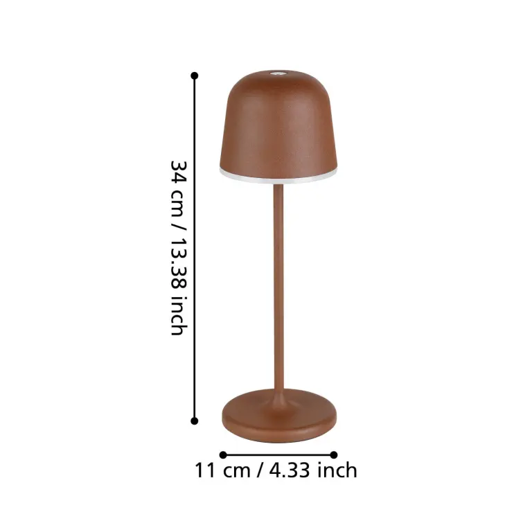 Настолна лампа mannera, кафяв, eglo, led с USB 1x2,2W, 200lm, 3000K, IP54,900459