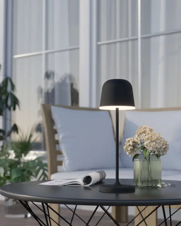 Настолна лампа mannera, черен, eglo, led с USB 1x2,2W, 200lm, 3000K, IP54, 900457