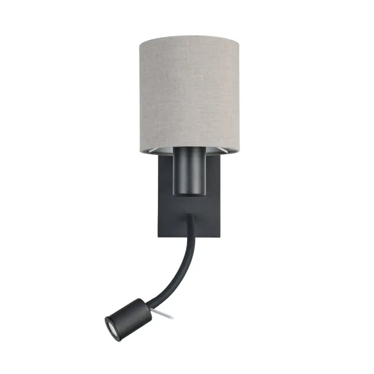 Аплик pasteri, черен/антрацит, eglo, led 1xE27 + 1x3,8 w , 320 lm, 900701