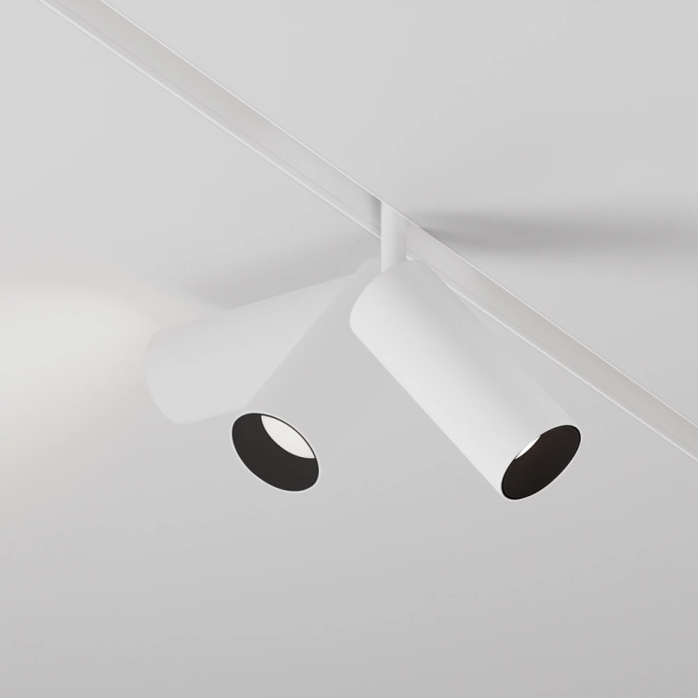 Спот за шина exility, focus led, white, maytoni, led 12w, 3000k + 6000к, 950lm, tr032-4-12wtw-s-dd-w