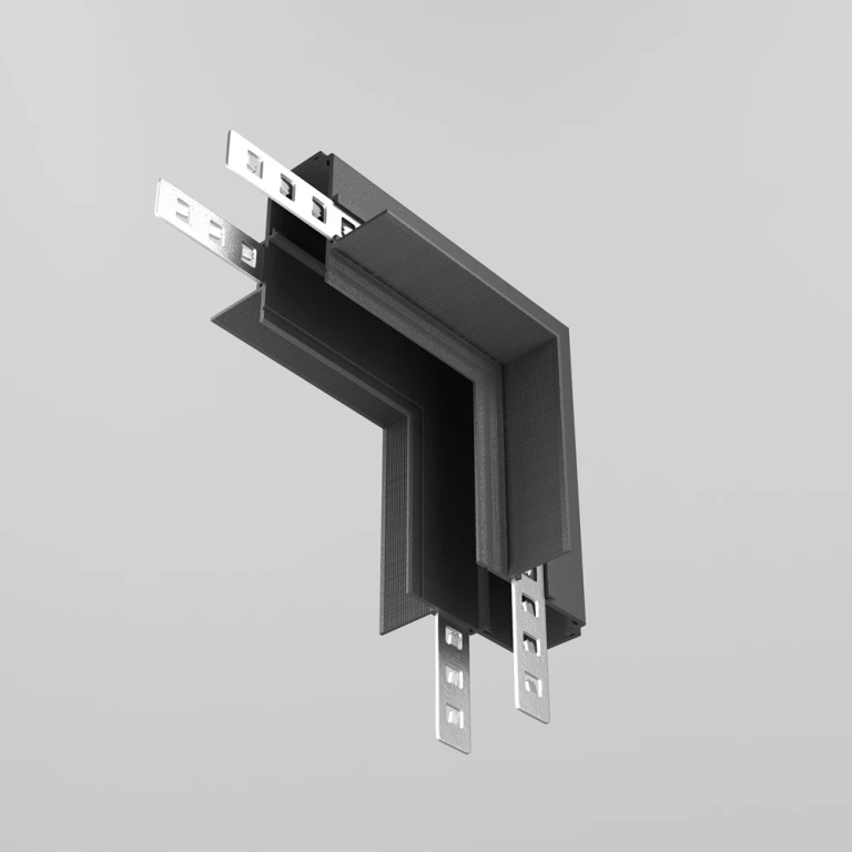 ъглов конектор за магнитна релса вграден монтаж exility, black, maytoni, tra034icl-42.12b