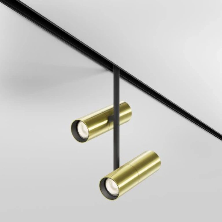 Спот за шина exility, elti duo, black and brass, maytoni, led 24w, 3000k, 1517lm, tr005-2-2x12w3k-bbs