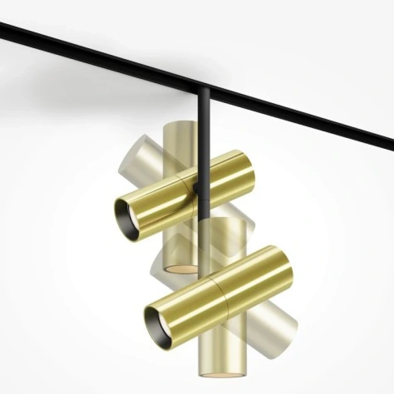 Спот за шина exility, elti duo, black and brass, maytoni, led 24w, 3000k, 1517lm, tr005-2-2x12w3k-bbs