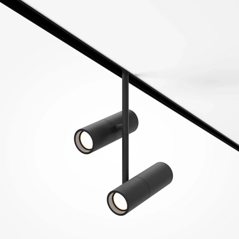 Осветление за шина exility, elti duo, black, maytoni, led 24w, 3000k, 1463lm, tr005-2-2x12w3k-b