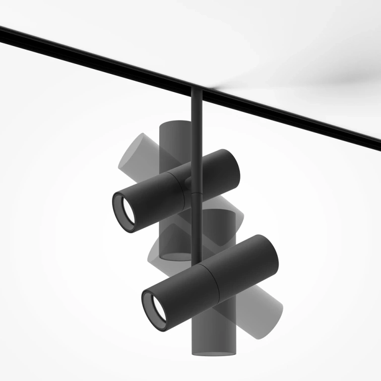 Осветление за шина exility, elti duo, black, maytoni, led 24w, 3000k, 1463lm, tr005-2-2x12w3k-b