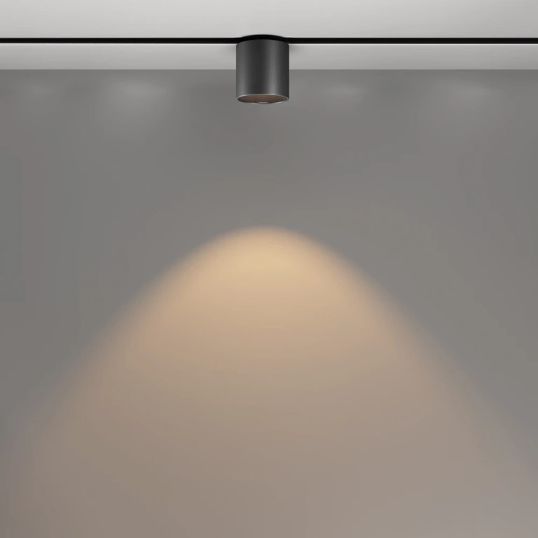 Спот за шина exility, alfa s, black, maytoni, led 7w, 3000k, 330lm, tr132-2-7w3k-b