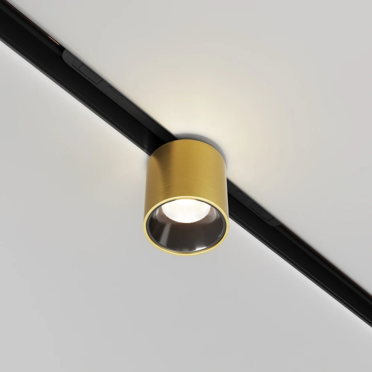 Спот за шина exility, alfa s, brass, maytoni, led 7w, 3000k, 380lm, tr132-2-7w3k-bs