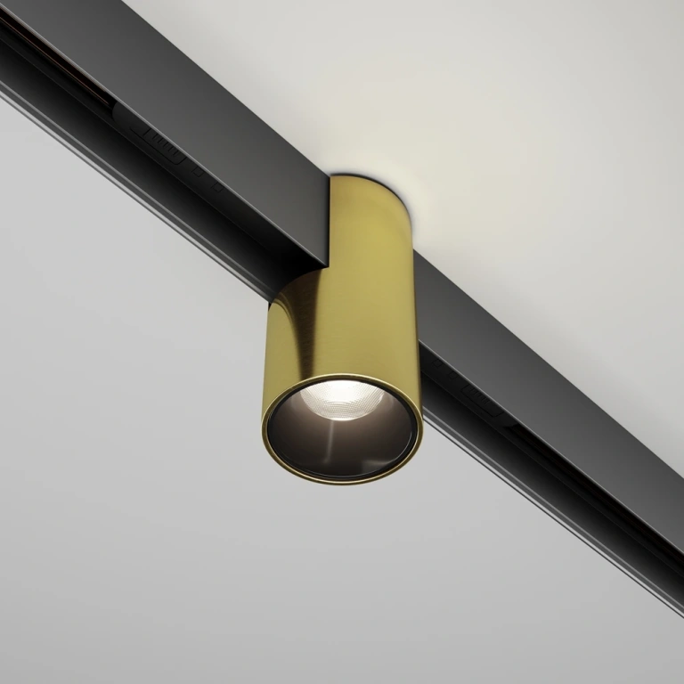 Спот за шина exility, alfa, brass, maytoni, led 7w, 3000k + 6000k, 370lm, tr122-4-7w-ds-bs