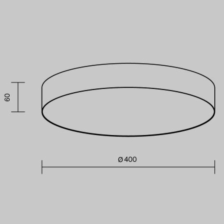 Плафон zon, black, maytoni, led 45w, 3000k, 2540lm, c032cl-45w3k-rd-b