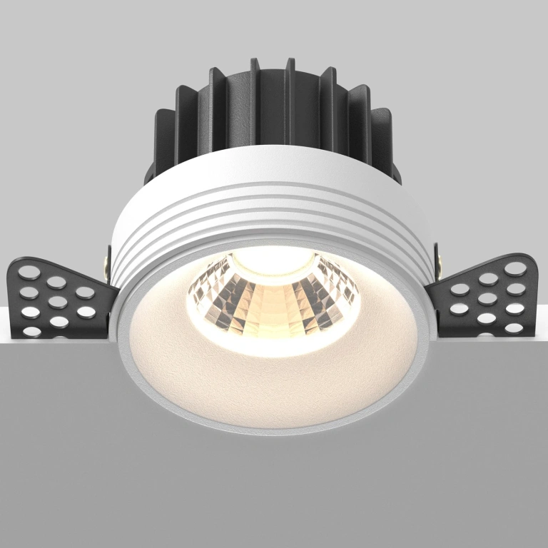 Луна round, white, maytoni, led 12w, 3000k, 920lm, dl058-12w3k-trs-w