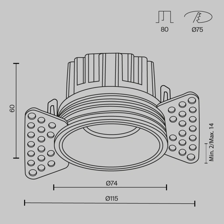 Луна round, brass, maytoni, led 12w, 3000k, 920lm, dl058-12w3k-trs-bs