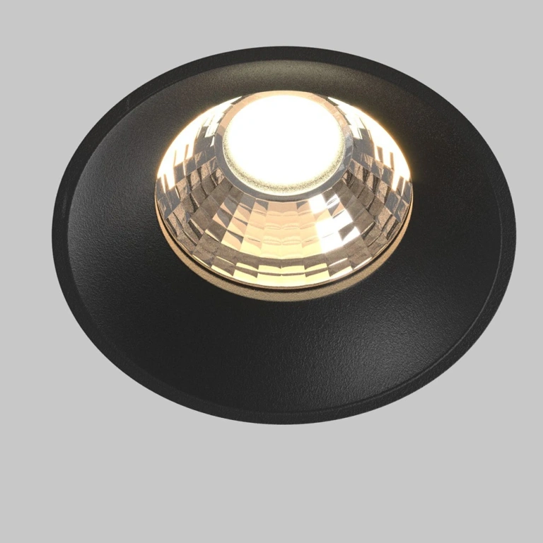 Луна round, black, maytoni, led 12w, 3000k, 880lm, dl058-12w3k-trs-b