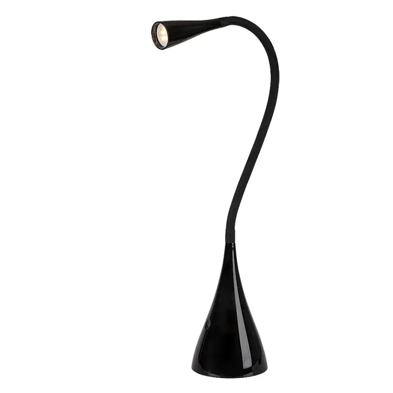 Jeff2, indoor table lamp, black plastic 