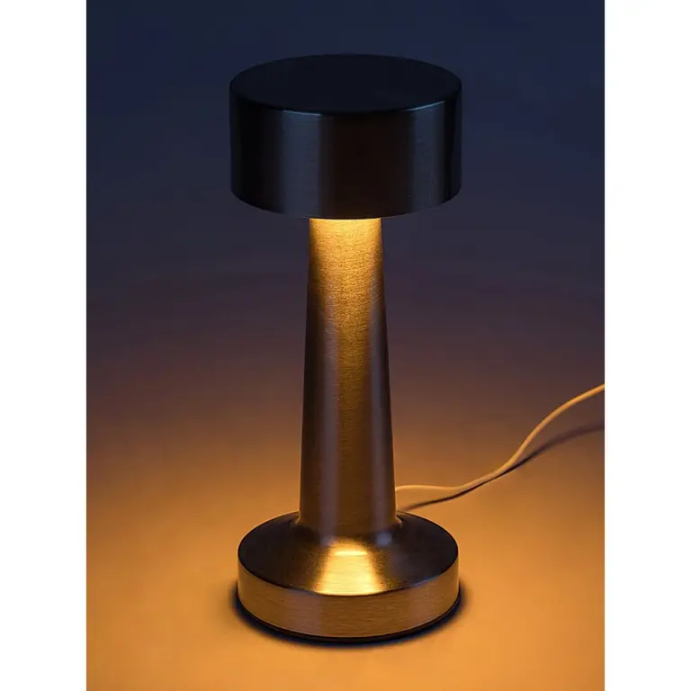 Senan, indoor table lamp, silver metal l
