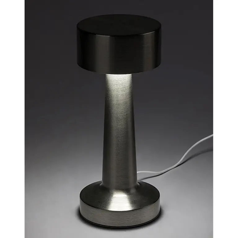 Senan, indoor table lamp, silver metal l