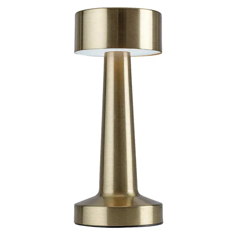 Senan, indoor table lamp, gold metal lam