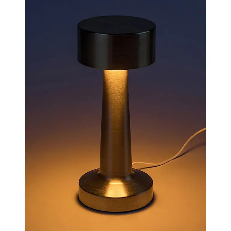 Senan, indoor table lamp, gold metal lam