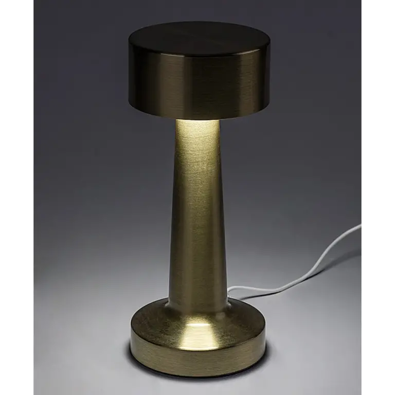 Senan, indoor table lamp, gold metal lam