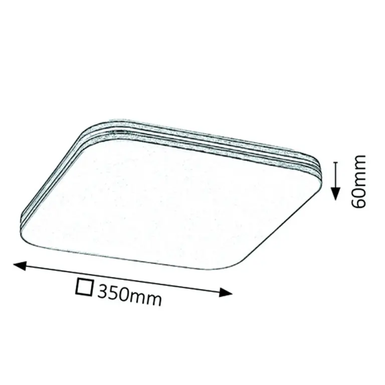 Плафон Oscar2, хром, led 18w, 4000k, 1350lm, rabalux, 71180