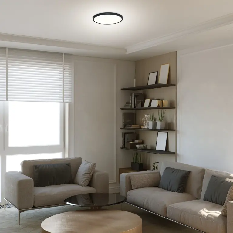 Плафон Paulos, черен,  led 24w, 1850lm, 4000k, rabalux, 71072
