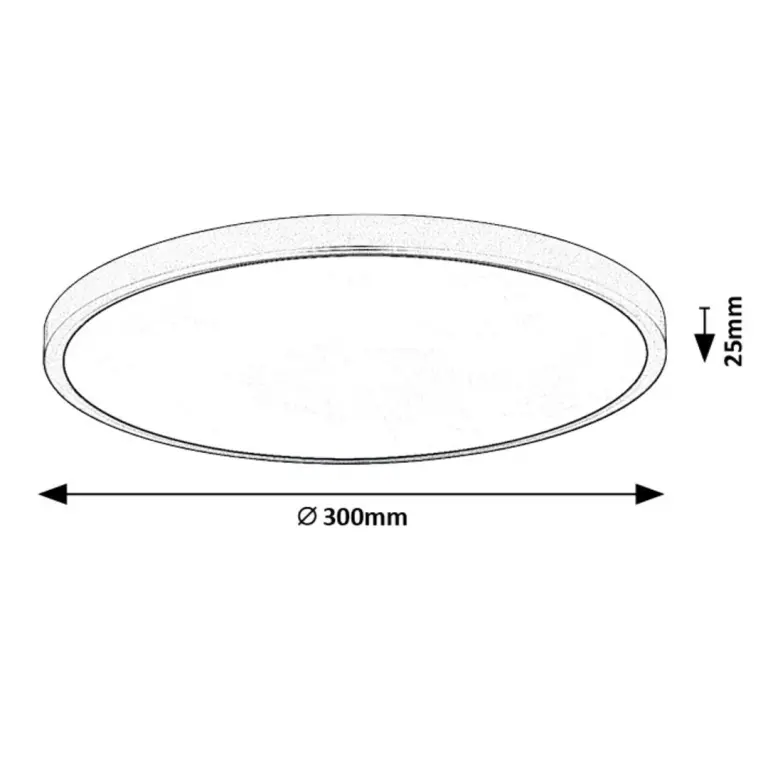 Плафон Paulos, черен,  led 24w, 1850lm, 4000k, rabalux, 71072
