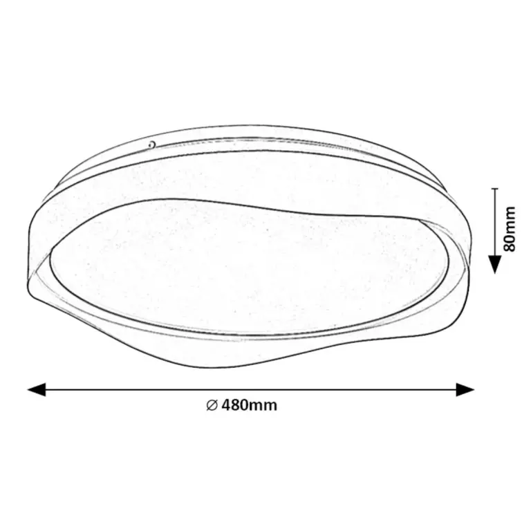 Плафон Israh, сив, led 40w, 1850lm, 4000k, 71249