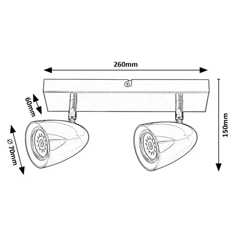 Perico, indoor ceiling lamp, white metal