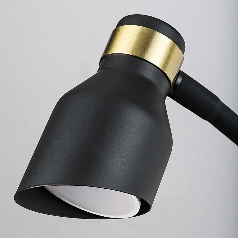 Lilou, indoor matte black + gold metal w