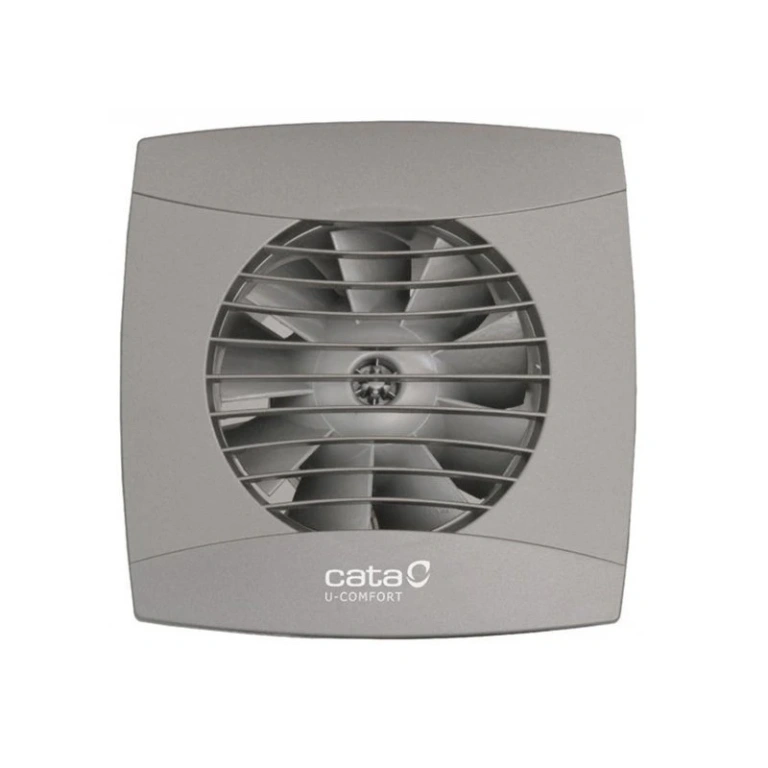 вентилатор за баня с клапа, сив, cata, uc10, ф100, 110m3/h, 8w, C01255000