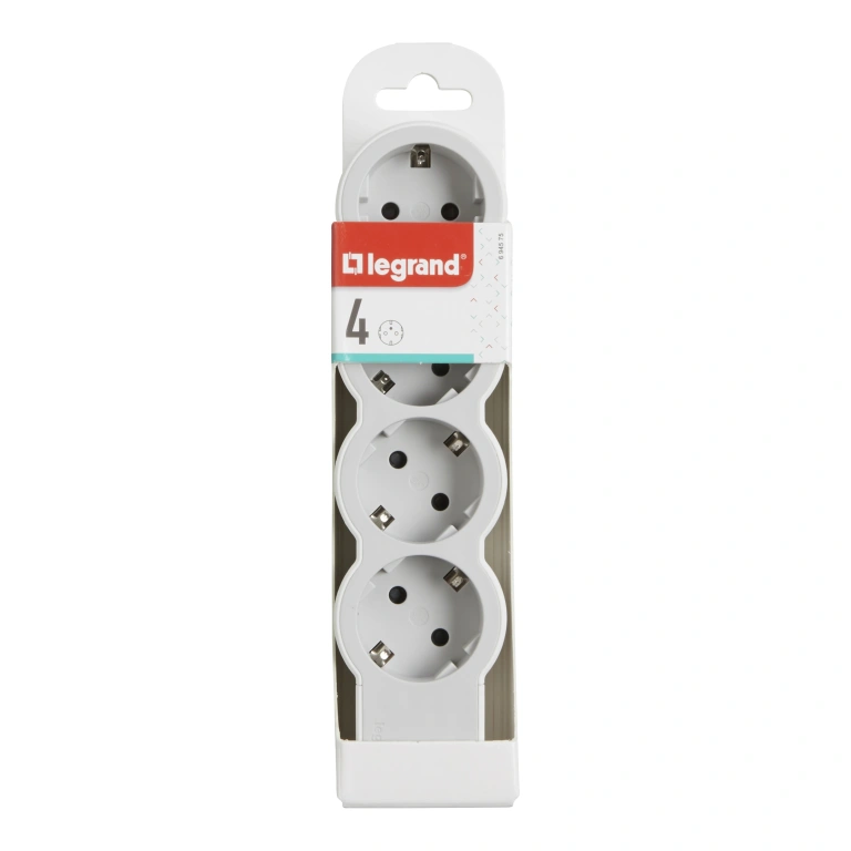 (copy) разклонител 6X2P+E, без кабел, бял, Standard NEW, legrand, 694579