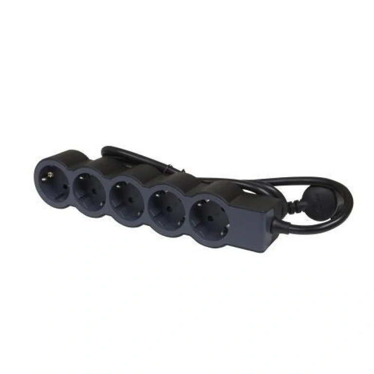 (copy) разклонител 4X2P+E, с кабел 5 метра, черен, Standard NEW, legrand, 694570