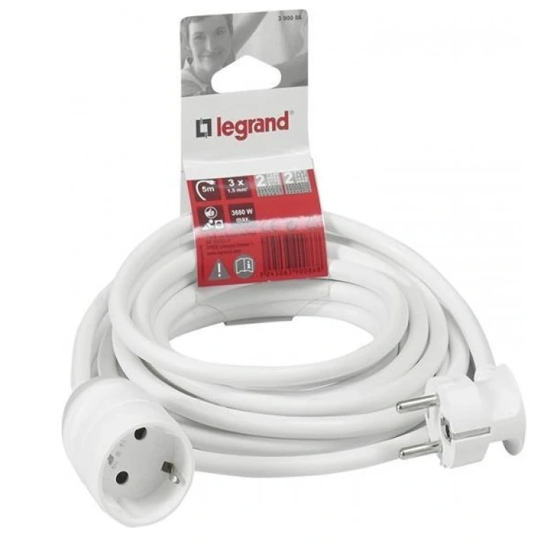 (copy) разклонител френски стандарт, 4X2P+E, без кабел, бял, Standard NEW, legrand, 49497