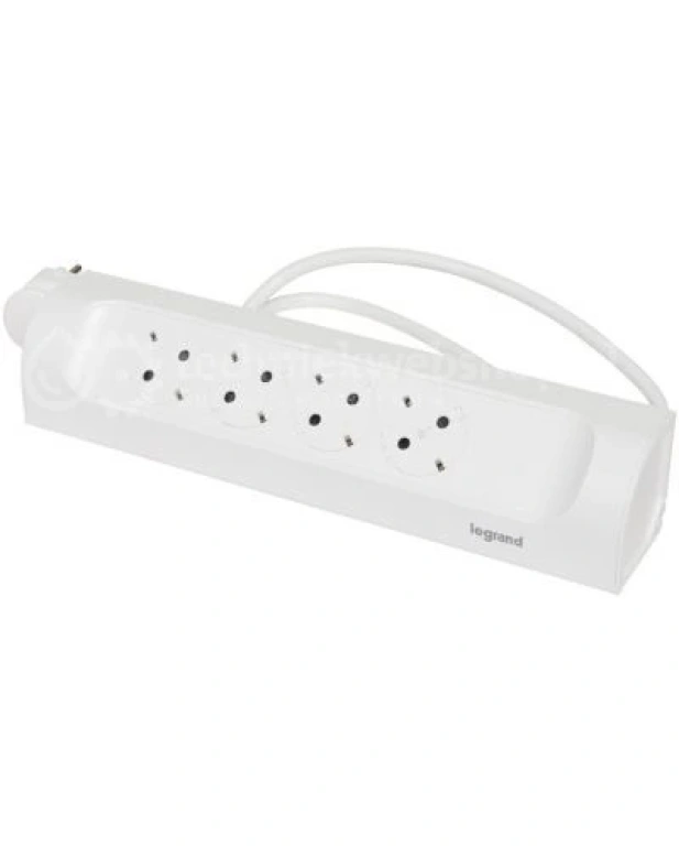(copy) разклонител ъглов, 4x2P+E, без кабел, бял, Corner NEW, legrand, 694503
