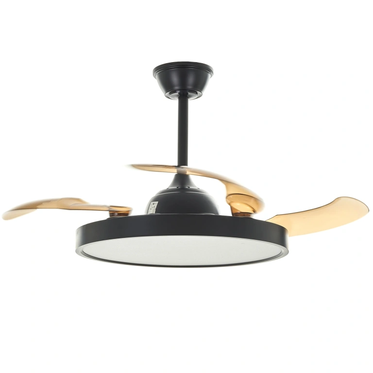 Полилей с вентилатор Twist, черен, elbulgaria, led 96w, 3000k-6500k, 9600Lm, 3024 bk