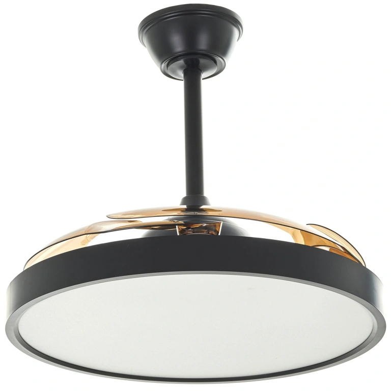 Полилей с вентилатор Twist, черен, elbulgaria, led 96w, 3000k-6500k, 9600Lm, 3024 bk