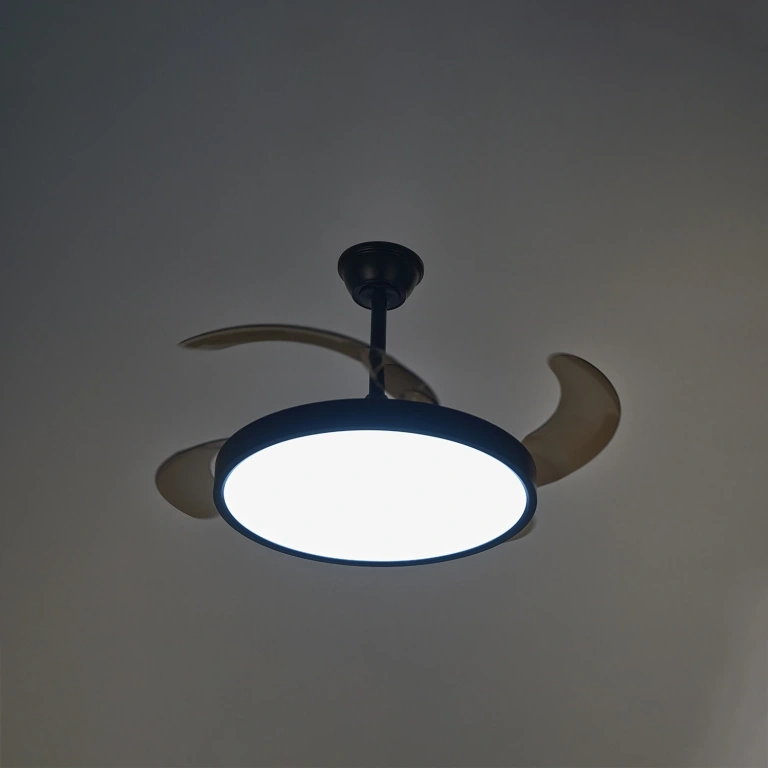 Полилей с вентилатор Twist, черен, elbulgaria, led 96w, 3000k-6500k, 9600Lm, 3024 bk