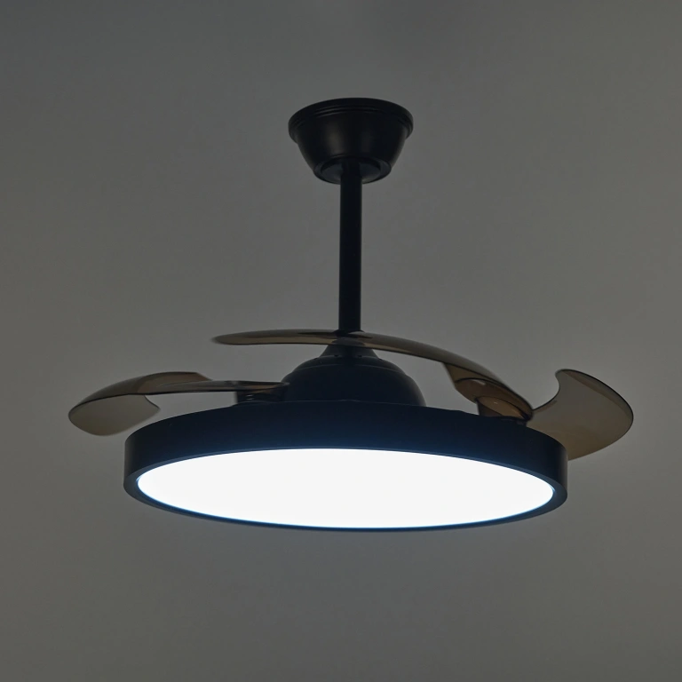 Полилей с вентилатор Twist, черен, elbulgaria, led 96w, 3000k-6500k, 9600Lm, 3024 bk