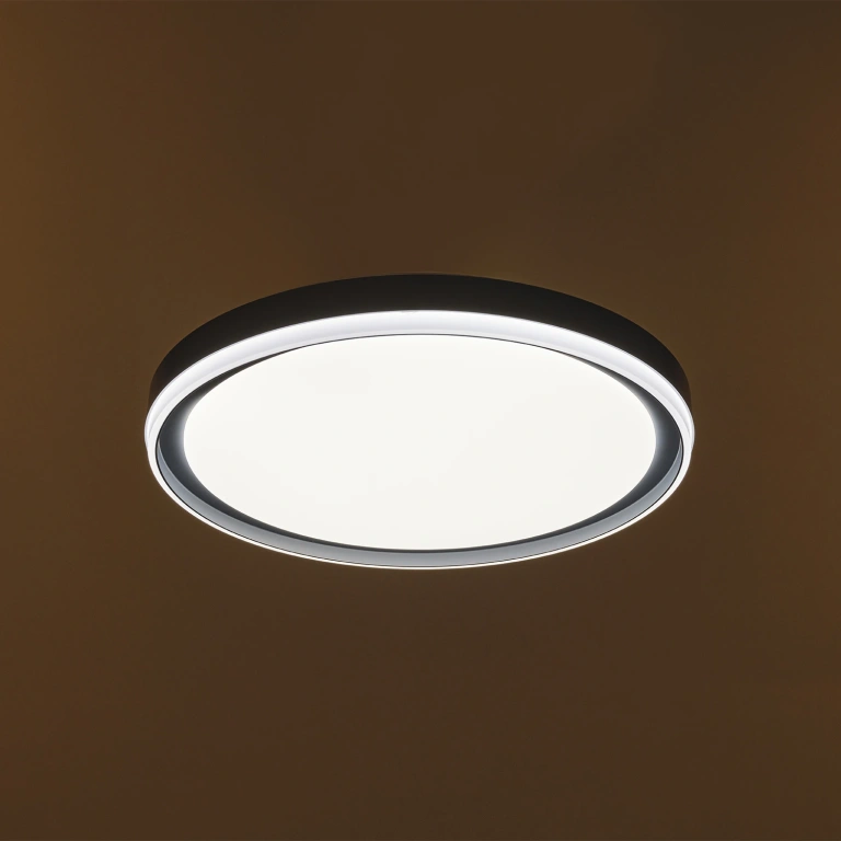 Плафон със смарт управление Nola, сив, elbulgaria, led 48w, 3000-6000k, 3095T/400 GR