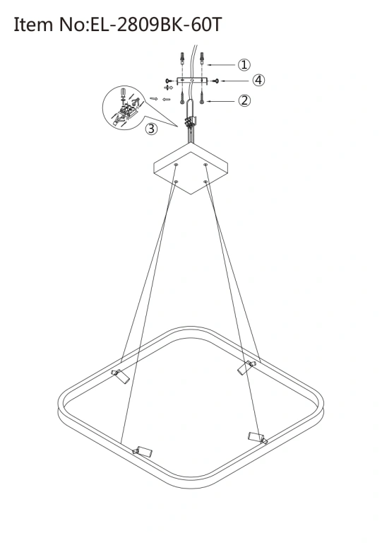 Полилей Aiden със смарт управление, бял, elbulgaria, led 98w, 3000-6000k, 2809WH/60T