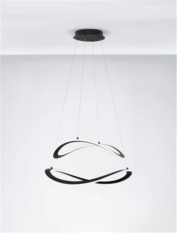 Полилей CELESTIA, black, nova luce, led 87w, 3000k, 3141lm, 9030644