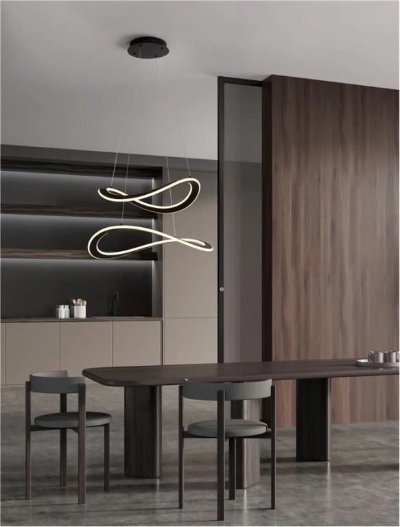 Полилей CELESTIA, black, nova luce, led 87w, 3000k, 3141lm, 9030644