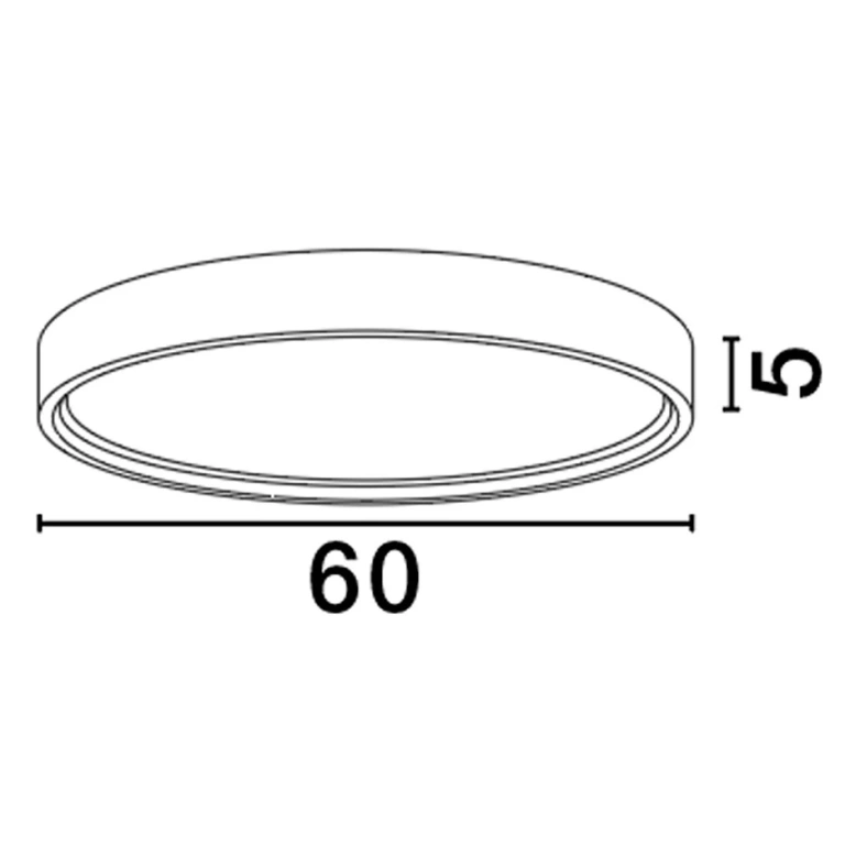 Плафон olaf, white, nova luce, led 60w, 3000k, 4800Lm , 9085233