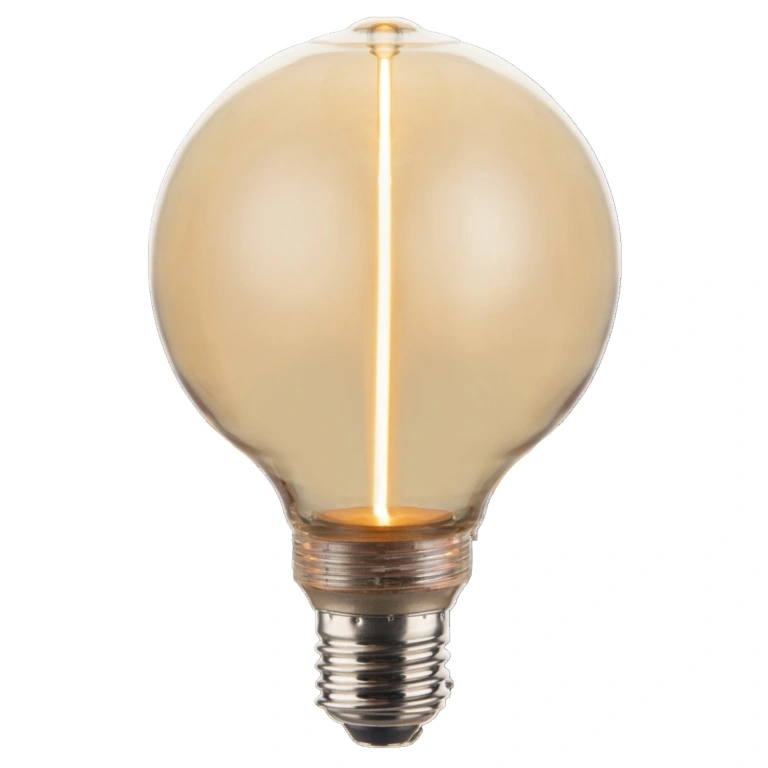Led лампа 3w, e27, amber, rabalux, 1800k, 170lm, bulbs_decorative, g95, 79077