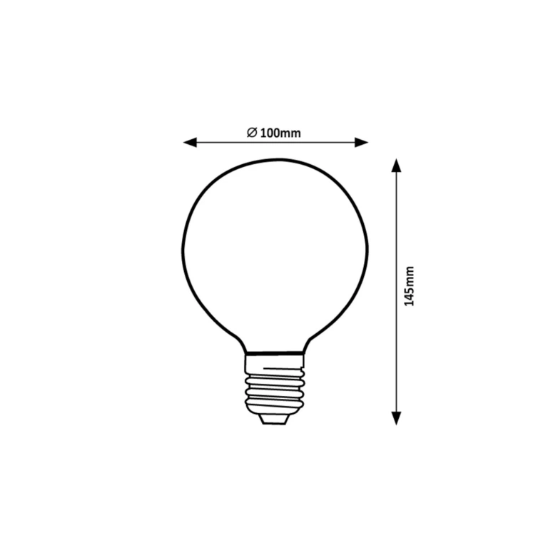 Led лампа 3w, e27, amber, rabalux, 1800k, 170lm, bulbs_decorative, g95, 79077
