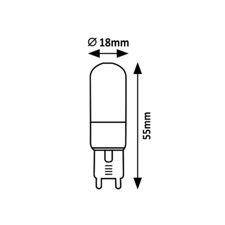 Led капсула 3w, g9, rabalux, 3000k, 350lm, bulbs_capsule, 79104