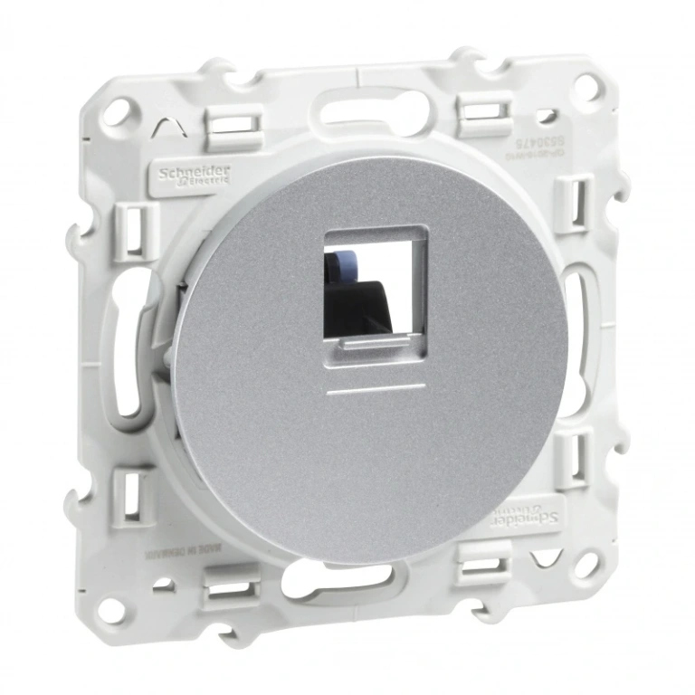 Розетка rj45 cat.6, алуминий, schneider, odace, s530475