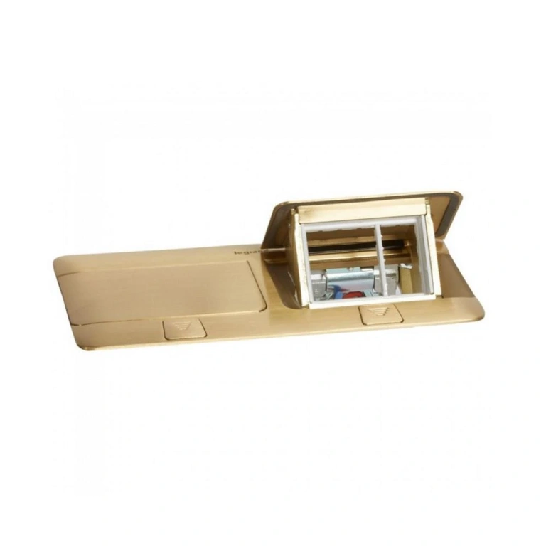 (copy) подова/мебелна кутия 2x3 модула, алуминий мат, Pop-Up, legrand, 54012